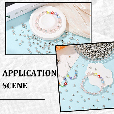 1200Pcs 6 Styles CCB Plastic Spacer Beads CCB-PA0001-09P-1