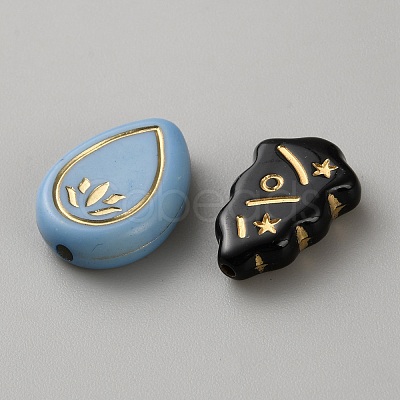 108Pcs Opaque Acrylic Beads SACR-WH0008-030-1