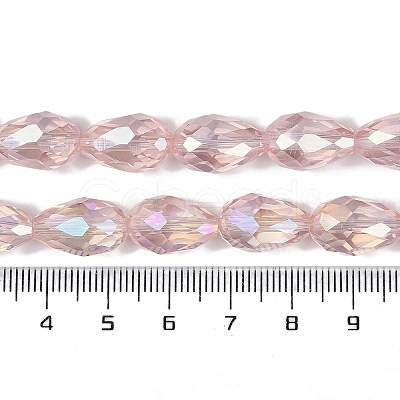 Transparent Electroplate Glass Beads Strands EGLA-N013-T4mm-B18-1