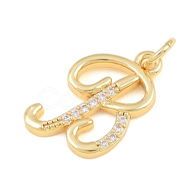 Brass Micro Pave Clear Cubic Zirconia Pendants CU-CBA7939-01B-G-1