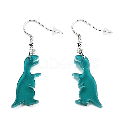 3 Styles Summer Dinosaur & Bottle & Dice Acrylic Dangle Earring Sets for Women EJEW-F336-01B-1