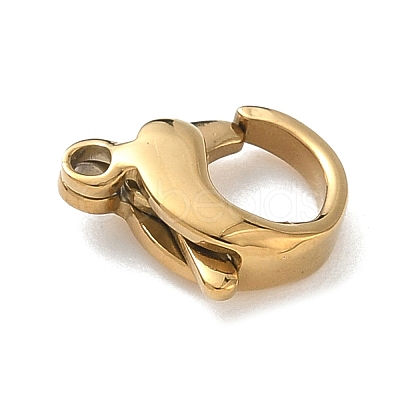 304 Stainless Steel Lobster Claw Clasps Ion Plating(IP) LS-STAS-P423-06G-1