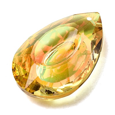 Electroplated Glass Pendants X-GLAA-G122-07A-1