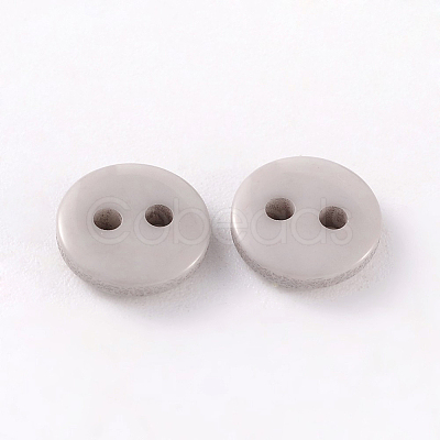 2-Hole Flat Round Resin Sewing Buttons for Costume Design BUTT-E119-34L-05-1
