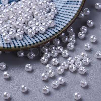 Imitated Pearl Acrylic Beads X-PACR-4D-1-1