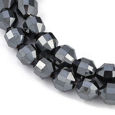 Electroplated Synthetic Non-magnetic Hematite Energy Prism Beads Strands G-H072-M01-01-1