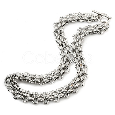 Non-Tarnish 304 Stainless Steel Chain Necklaces NJEW-P298-01A-P-1