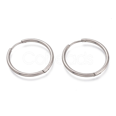 Tarnish Resistant 201 Stainless Steel Huggie Hoop Earrings EJEW-O095-02D-1