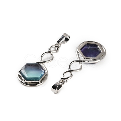 Natural Fluorite Pendants G-F777-05P-12-1