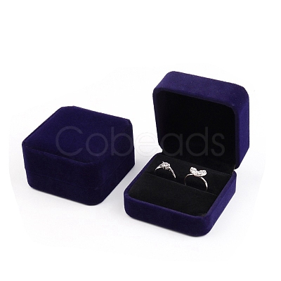 Square Velvet Couple Ring Storage Boxes PW-WG74031-04-1