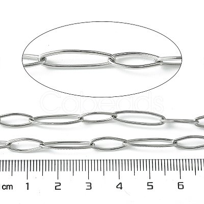 Tarnish Resistant 304 Stainless Steel Oval Link Chains CHS-K018-01P-1