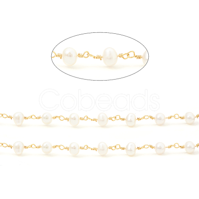 3.28 Feet Brass Handmade Beaded Chain X-CHC-I031-05B-1