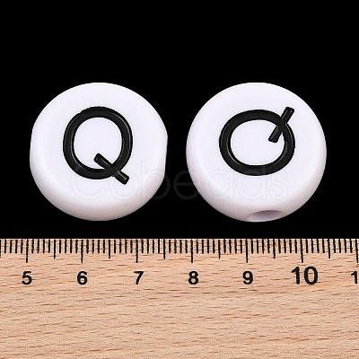 Opaque White Acrylic European Beads AC-CBA3BDD-01Q-1