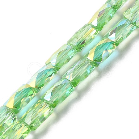 Transparent Electroplate Glass Beads Strands GLAA-Q099-J01-09-1