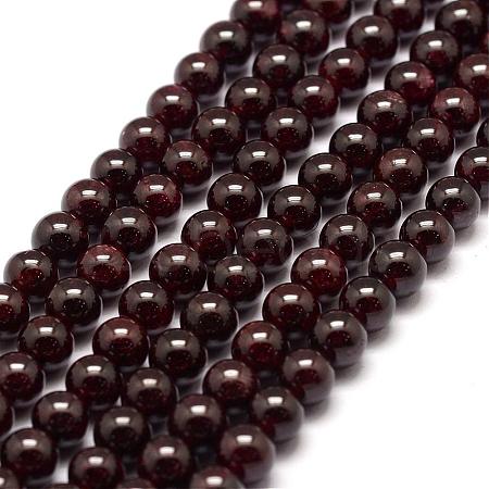 Natural Garnet Bead Strands G-P217-33-6mm-1