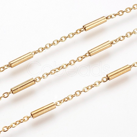3.28 Feet Ion Plating(IP) Handmade 304 Stainless Steel Cable Chains X-CHS-G003-11G-A-1