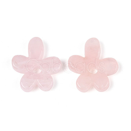 Natural Rose Quartz Pendants G-T142-44D-1