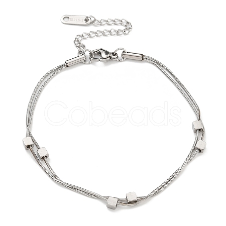 201 Stainless Steel Multi-Strand Chain Bracelets LS-BJEW-H618-20P-1
