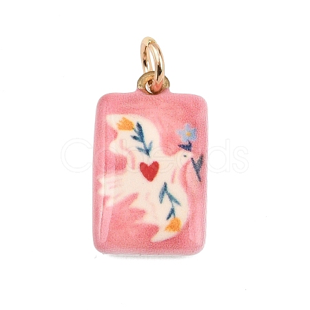 Brass Enamel Pendants ENAM-I087-01-1