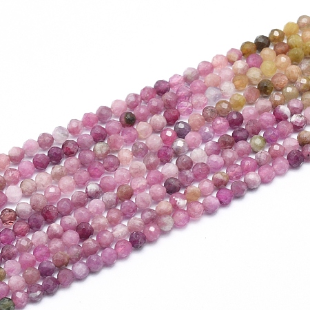 Natural Tourmaline Beads Strands X-G-G823-10-3.5mm-1