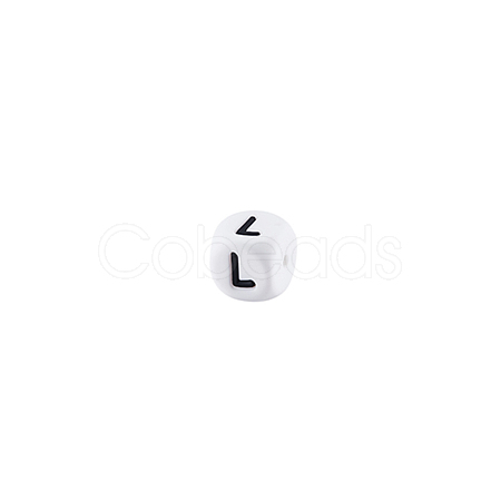 Cube with Letter Pattern Silicone Beads LS-FIND-SZC0014-319-1