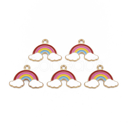 Alloy Enamel Pendants ENAM-N055-026-A01-NR-1