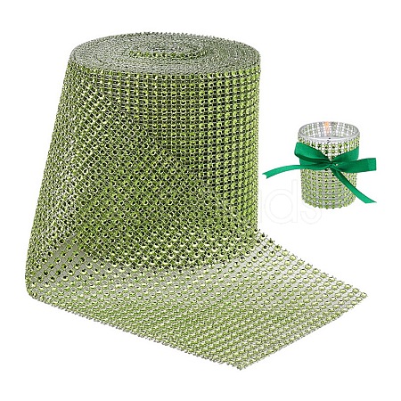 BENECREAT Plastic Mesh Rhinestone Trimming DIY-BC0001-03D-1