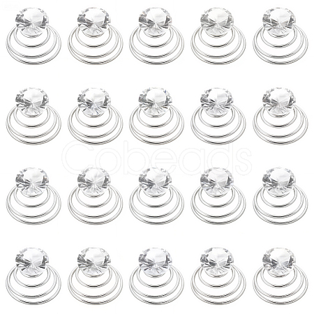 60Pcs Spiral Hair Pin Coil Iron Hair Accessories OHAR-SP0001-11-1