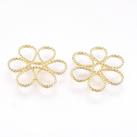 Brass Filigree Joiners Links KK-E756-37C-RS-1