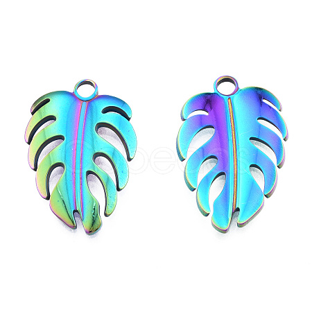 Ion Plating(IP) 201 Stainless Steel Pendants STAS-N098-252M-1