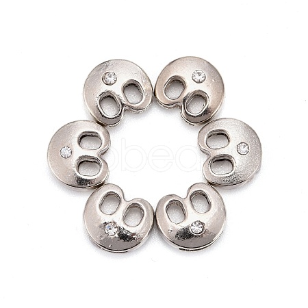 Letter Slider Beads for Watch Band Bracelet Making ALRI-O012-B-NR-1