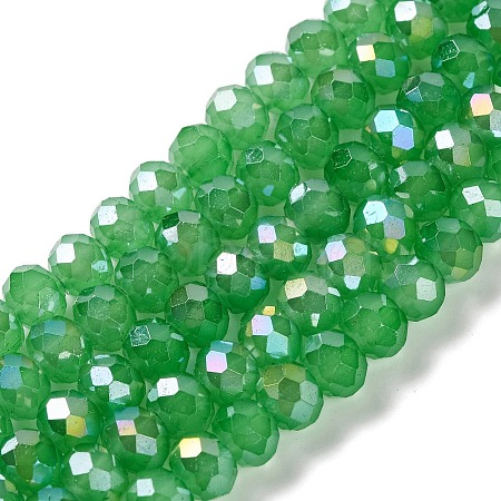 Baking Electroplate Glass Beads Strands DGLA-A039-J6MM-B03-1