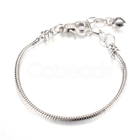 Brass European Style Bracelet Jewelry Making KK-S756-17cm-01P-1