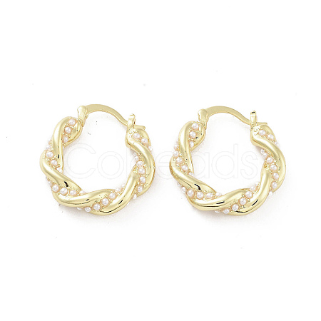 Brass Hoop Earrings EJEW-Q811-37G-1