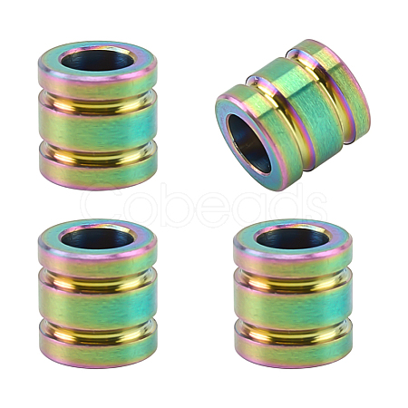 4Pcs Titanium Alloy Parachute Rope European Beads FIND-FG0005-43RC-1