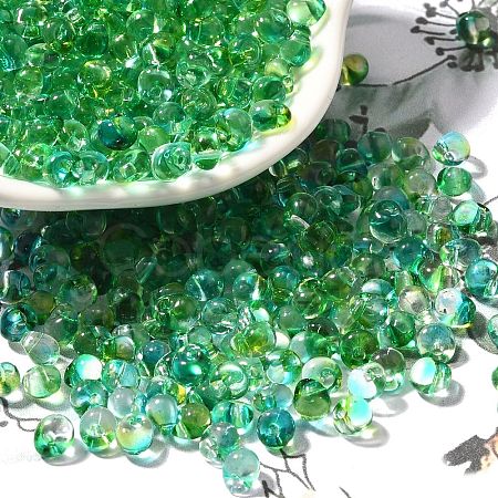 Transparent Baking Paint Glass Seed Beads SEED-P006-02B-16-1