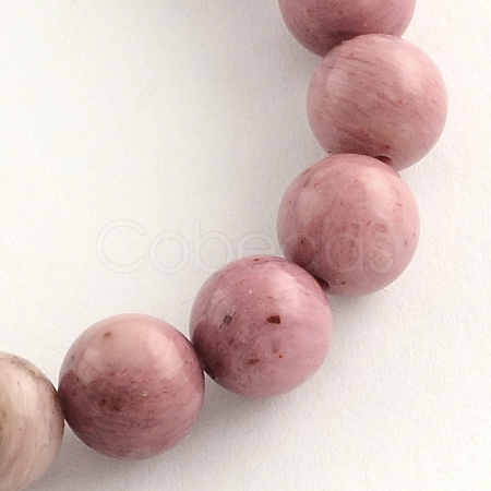 Natural Rhodonite Beads Strands G-R257-6mm-1