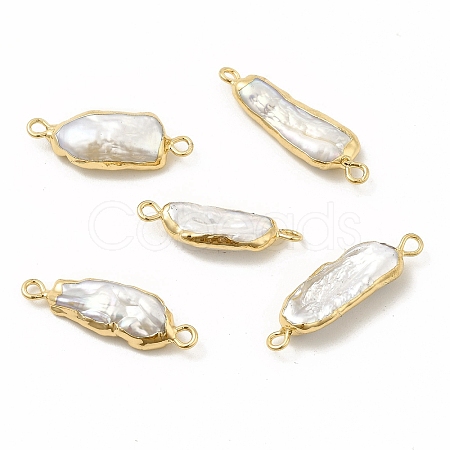 Baroque Natural Keshi Pearl Connector Charms PEAR-P004-10KCG-1