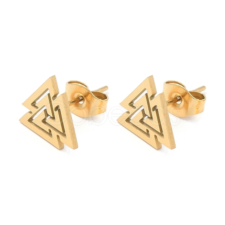 304 Stainless Steel Stud Earrings EJEW-K285-08G-1