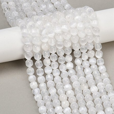 Natural Selenite Beads Strands G-F805-01-1