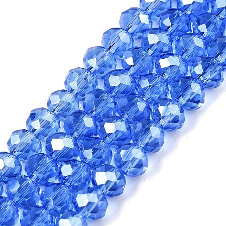 Electroplate Glass Beads Strands EGLA-A044-T6mm-A14-1