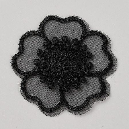 Organza Embroidery Sew on Appliques PATC-WH0008-61A-1