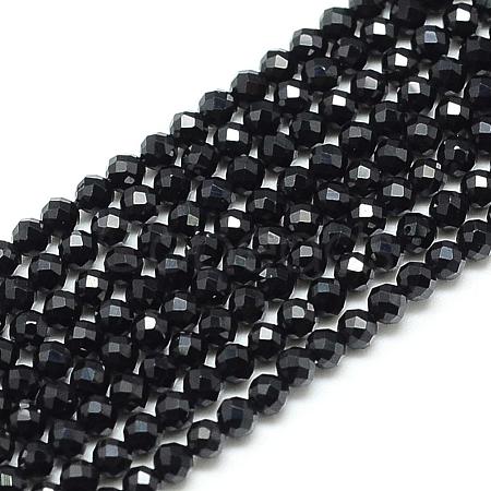 Natural Black Spinel Beads Strands G-S152-01-3mm-1