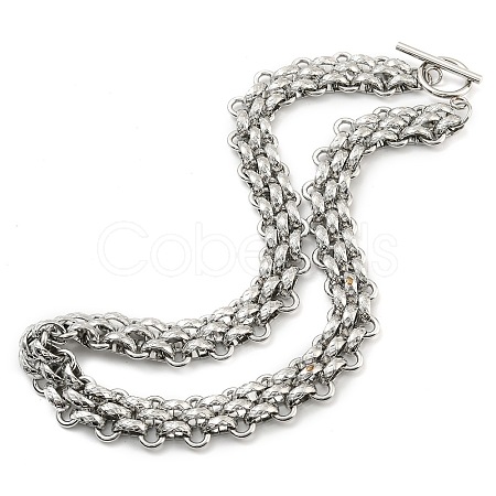 Non-Tarnish 304 Stainless Steel Chain Necklaces NJEW-P298-01A-P-1