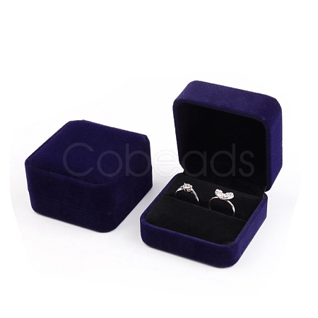 Square Velvet Couple Ring Storage Boxes PW-WG74031-04-1