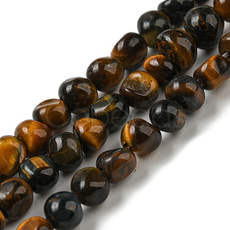 Natural Tiger Eye Bead Strands G-F465-61-1