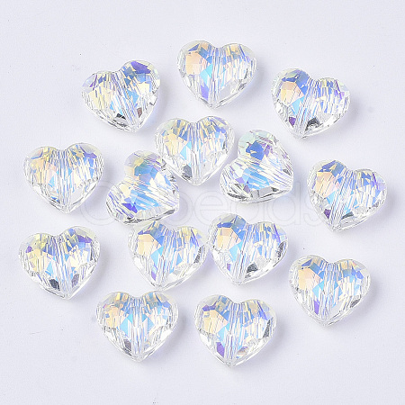 Transparent K9 Glass Beads GGLA-S056-7x8-001AB-1