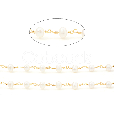 3.28 Feet Brass Handmade Beaded Chain X-CHC-I031-05B-1