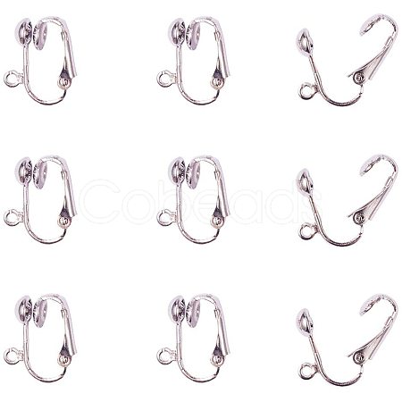 Iron Clip-on Earring Findings KK-PH0026-20P-NF-1