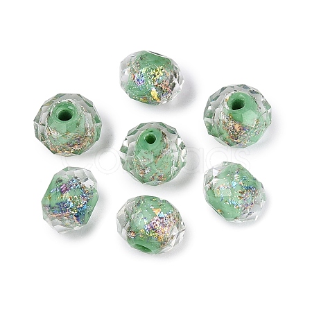 Handmade Foil Glass Beads FOIL-Q001-02C-1